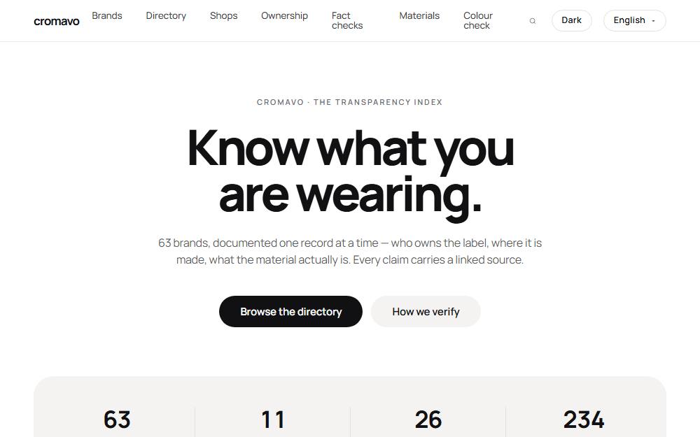 Screenshot der Website cromavo